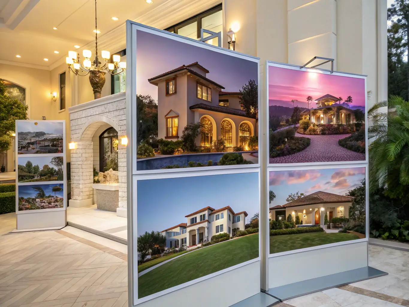 A curated selection of luxury Miami properties displayed on a sleek digital interface, emphasizing access to premium real estate options.