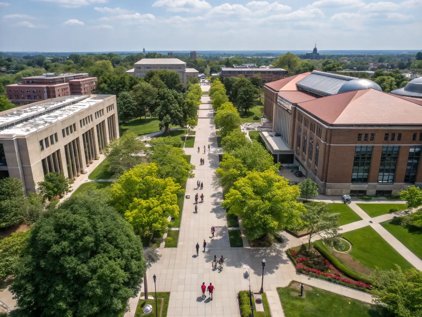 A scenic shot of Princeton, New Jersey, featuring the historic Princeton University campus, tree-lined streets, and elegant architecture. The image should evoke a sense of academic excellence and suburban sophistication.